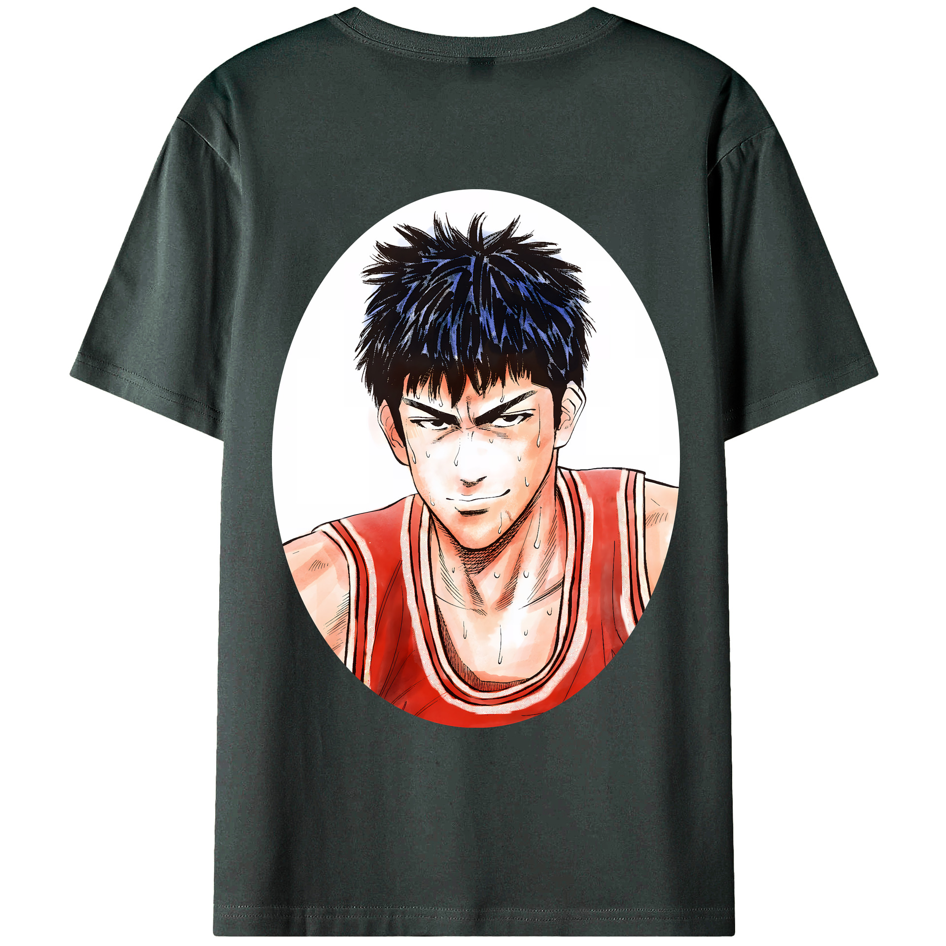 （画像用） SLAM DUNK／スラムダンク 綿100％ メンズ半袖Tシャツ（バックプリント） 通気性